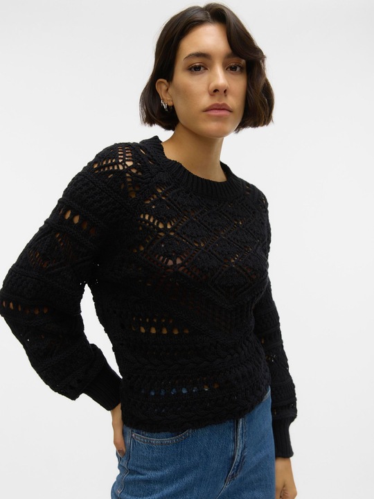 Immagine prodotto Vero Moda Maglia con scollo rotondo e maniche a palloncino (S)