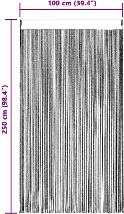 Produktbild vidaXL Fadenvorhang (100 x 250 cm)