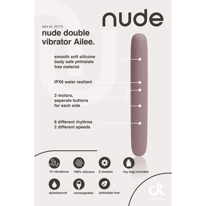 Actual product image Dreamtoys Dream Toys Nude Travel Vibrator Purple 13.5 cm