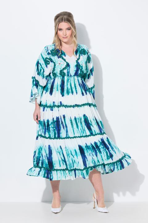Image du produit Miamoda Maxikleid, A-Linie, Stickereien, Batik-Streifen (52)