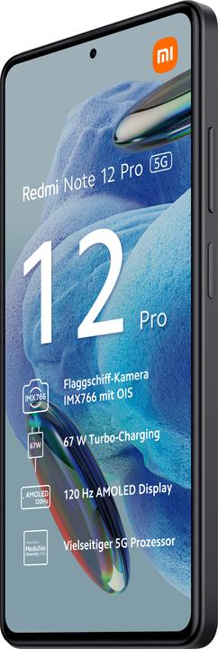 Actual product image Xiaomi Redmi Note 12 Pro 5G (128 GB, Midnight Black, 6.67", Dual SIM, 5G)
