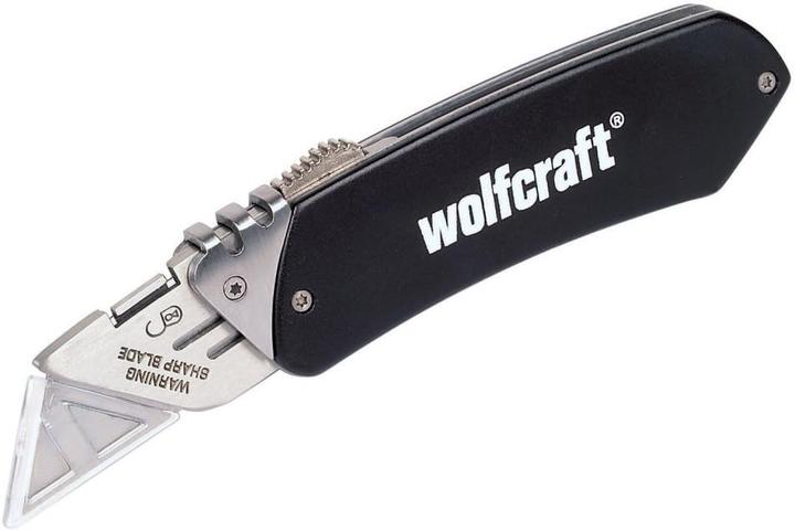 Produktbild wolfcraft 1 Alu-Freizeitmesser, einziehbare Klinge (Cutter)