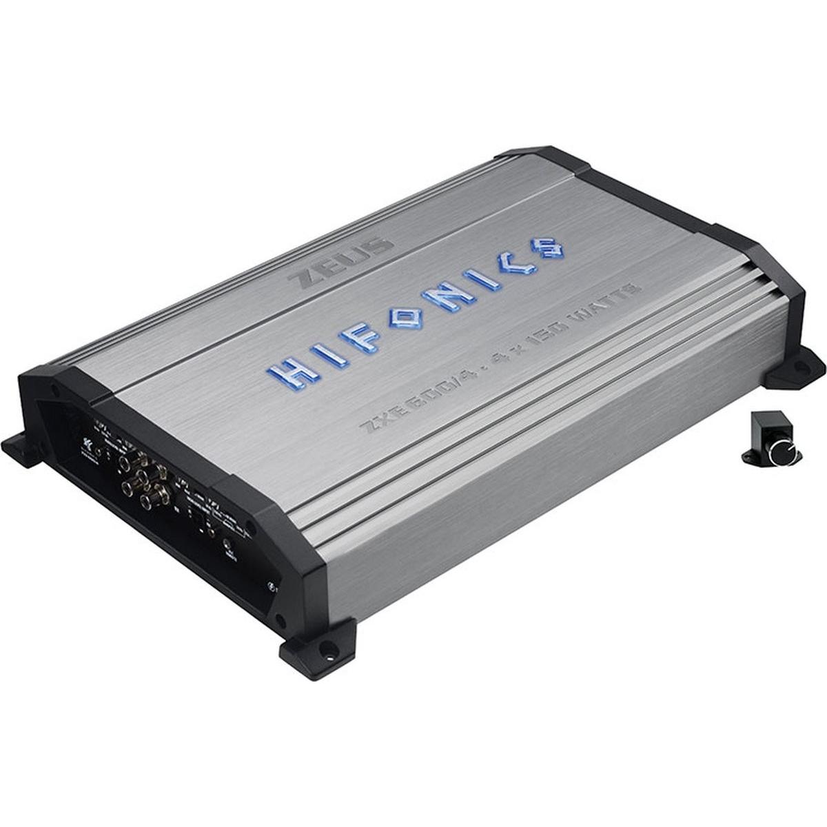 Hifonics, Amplificatore HiFi auto, ZXE600/4 - Amplificatore per auto - Amplificatore a 4 canali per altoparlanti - 4x 100 Watt RMS - (Amplificatore a 