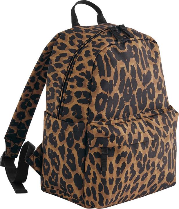 Actual product image Bagbase Leopard Print Mini Backpack