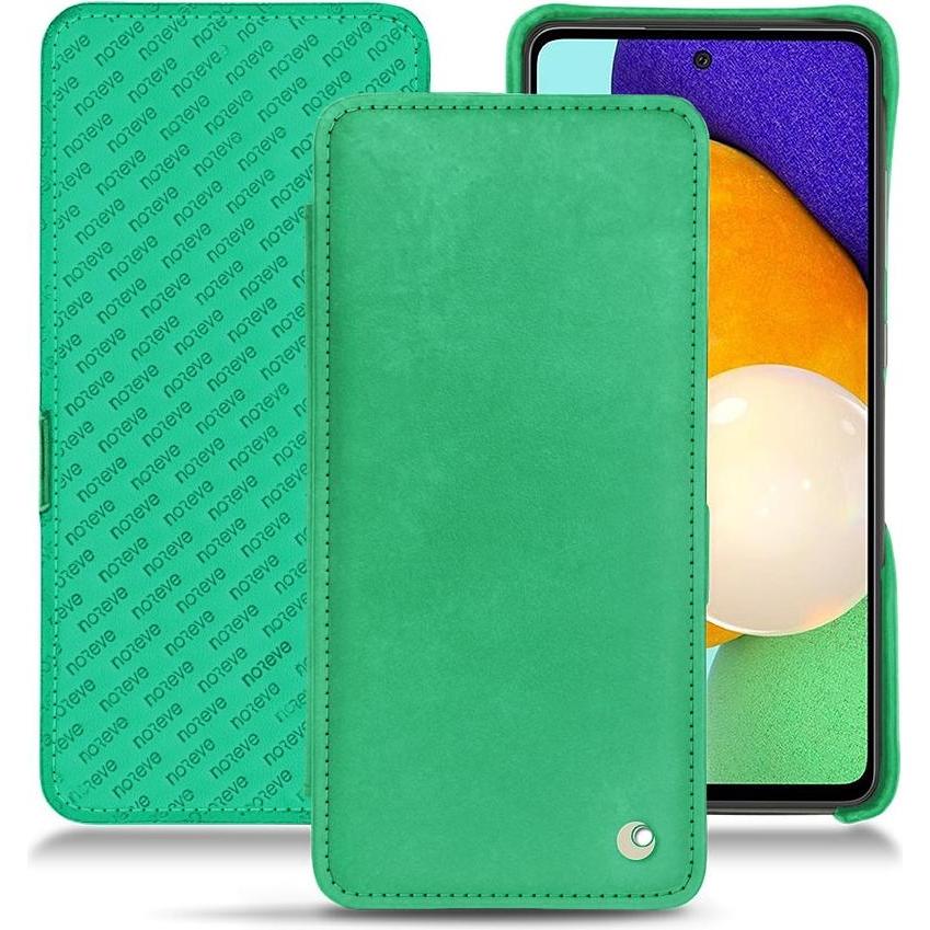 Noreve Lederschutzhülle horizontal (Samsung Galaxy A52), Smartphone Hülle, Grün