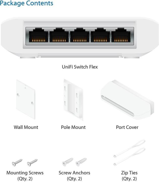 Actual product image Ubiquiti UnifiFlex:Outdoor 5Port PoE Switch (5 Ports)