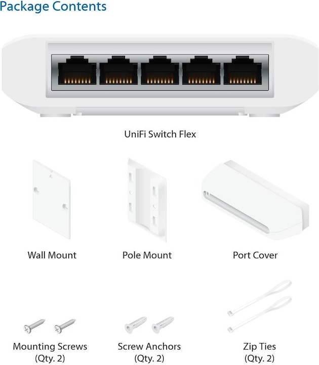 Productafbeelding Ubiquiti UnifiFlex: Outdoor 5Port PoE Switch (5 Havens)