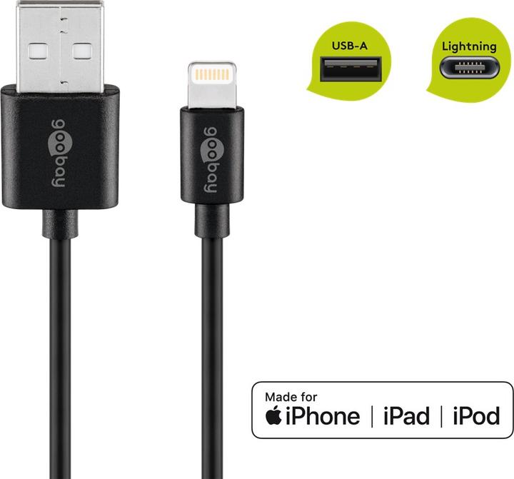 Produktbild Goobay Lightning-Kabel (0.50 m, USB 2.0)
