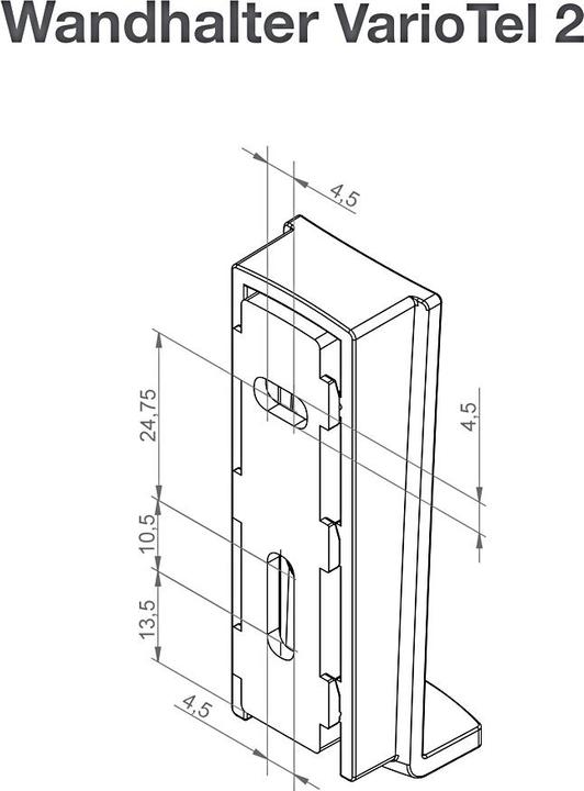 Produktbild Elero VarioTel2 5-Kanal Handsender BIDI inkl. Wandhalterung, reinweiss (Handsender)