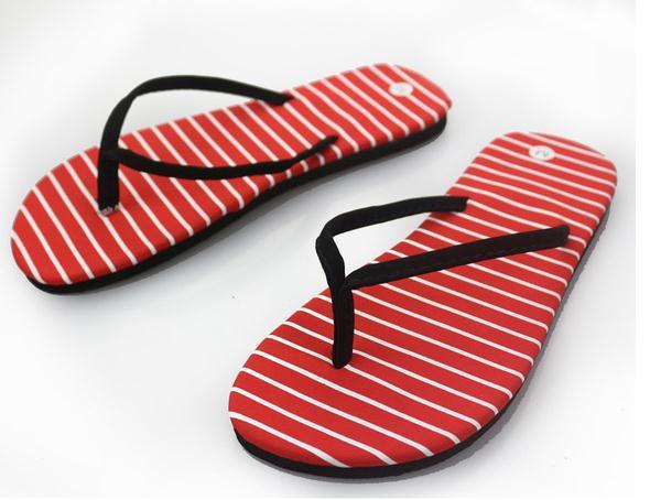 Immagine prodotto Hermex Donne Sexy Flip Flop Sandali Sandali Flipflop Rosso Bianco a strisce/ Taglia 38 (38)