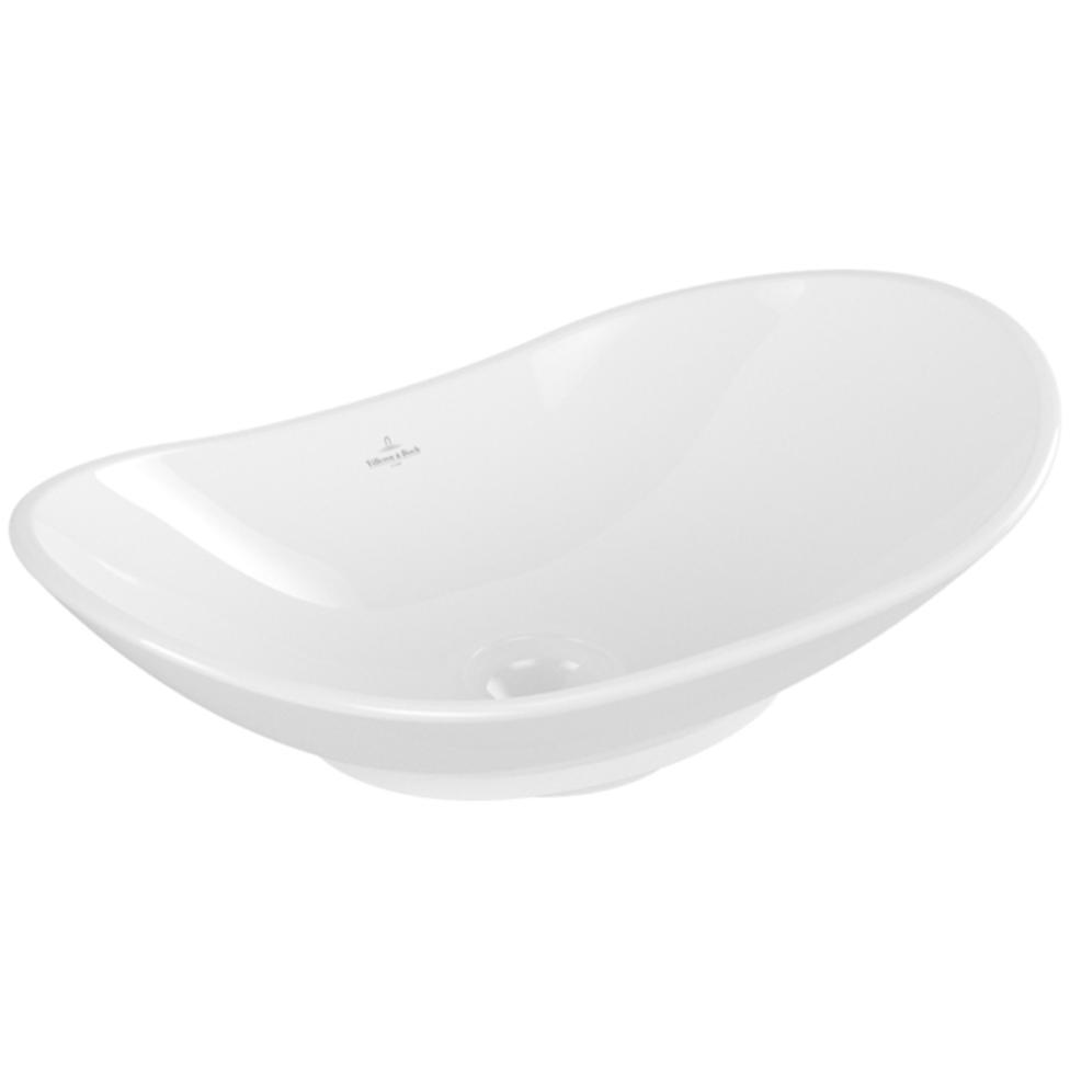 Villeroy & Boch, Waschbecken, Aufsatzwaschbecken My Nature 61 cm wei mit Beschichtung 411060R1 (360 mm, 610 mm)