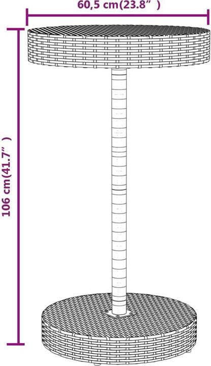 Actual product image vidaXL Endrik (60.50 cm)