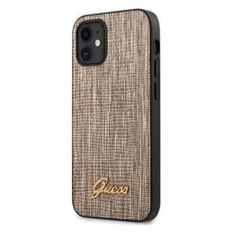 Guess IPhone 12 Mini 5.4" Lizard Cover Gold (Apple IPhone 12 Mini), Smartphone Hülle, Gold