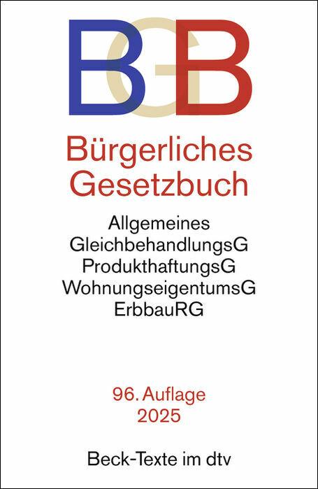 Produktbild Bürgerliches Gesetzbuch (Deutsch, Helmut Köhler, 2025)