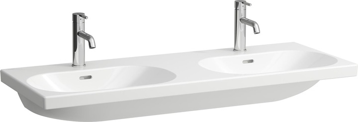 Produktbild Laufen Doppelwaschtisch LUA 120x46cm unterbauf m ÜL 1 HL-A weiss LCC (460 mm, 1200 mm)