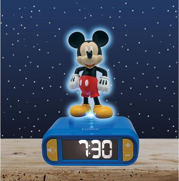 Actual product image Lexibook Mickey Mouse alarm clock with 3D night light figure and special ringtones