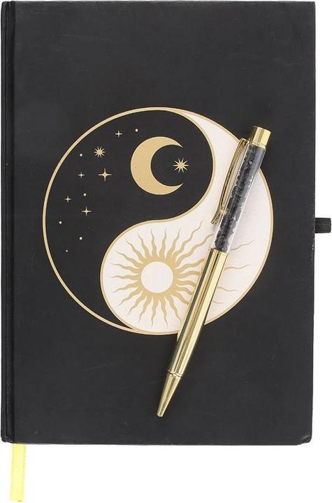 Actual product image Something Different Yin Yang Obsidian Stationery Set (Black, Gold, White, 1x)