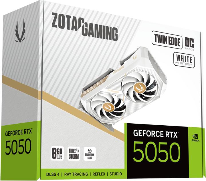 Actual product image Zotac GAMING GeForce RTX 5050 Twin Edge OC White 8GB GDDR6 Grafikkarte 3x DP, 1x HDMI (8 GB)