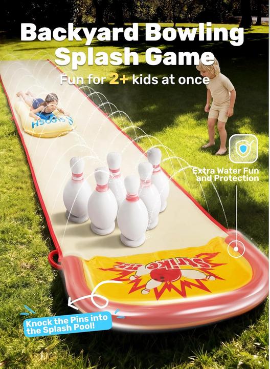 Produktbild Sloosh Wasserrutsche mit Bowling-Set (6.70 m)