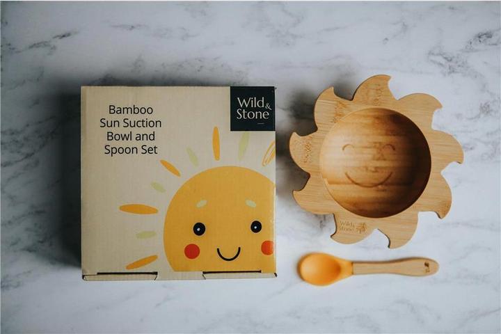 Immagine prodotto Wild & Stone Ciotola per bambini in bambù con cucchiaio in silicone di bambù