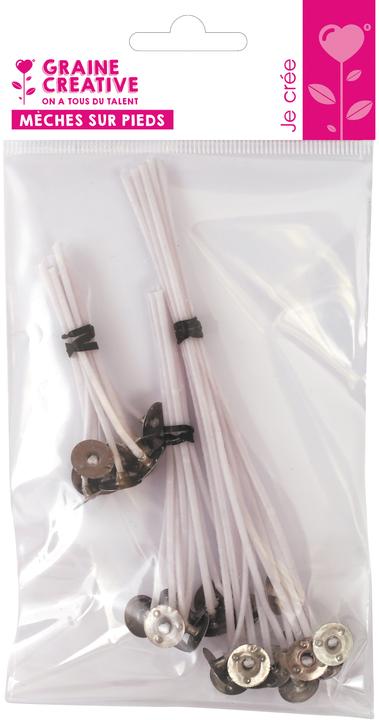 Actual product image Creative Waxed candle wicks with metal base, 3 different sizes. sizes