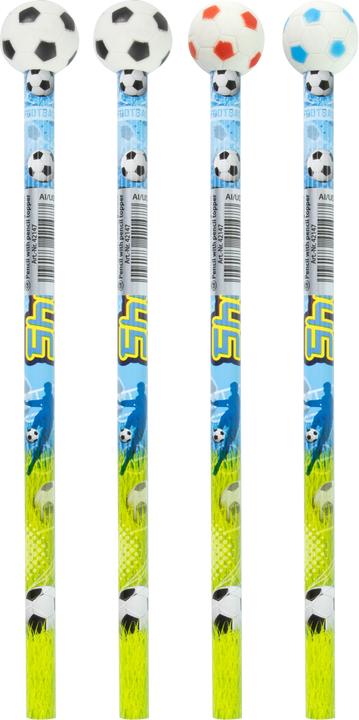 Produktbild Stylex Bleistift mit Radiergummi-Topper Fussball Bleistift Härtegrad HB (HB, 1x)