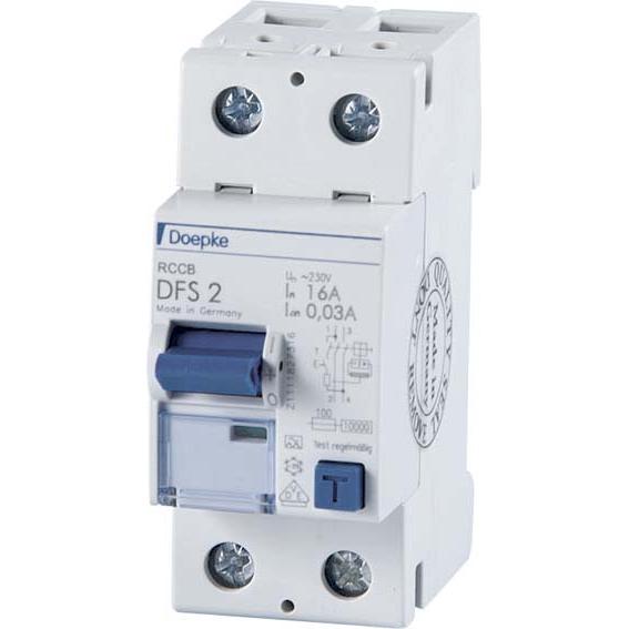 Doepke, Schutzschalter, DOEP DFS2-016-2/0,03-A Fi-Schalter 16A 0,03A 2p