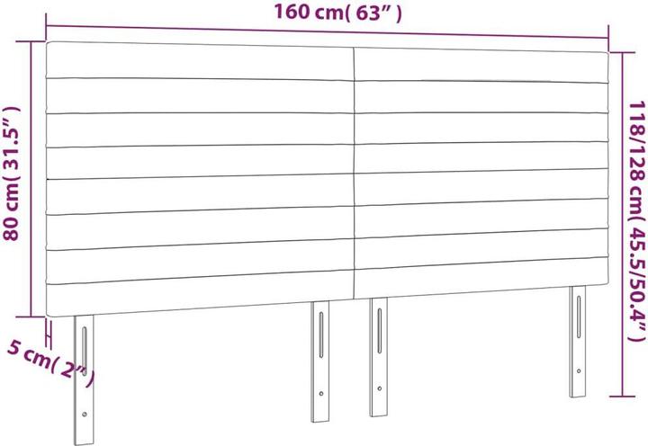 Produktbild vidaXL Kopfteil (160 x 5 x 128 cm)