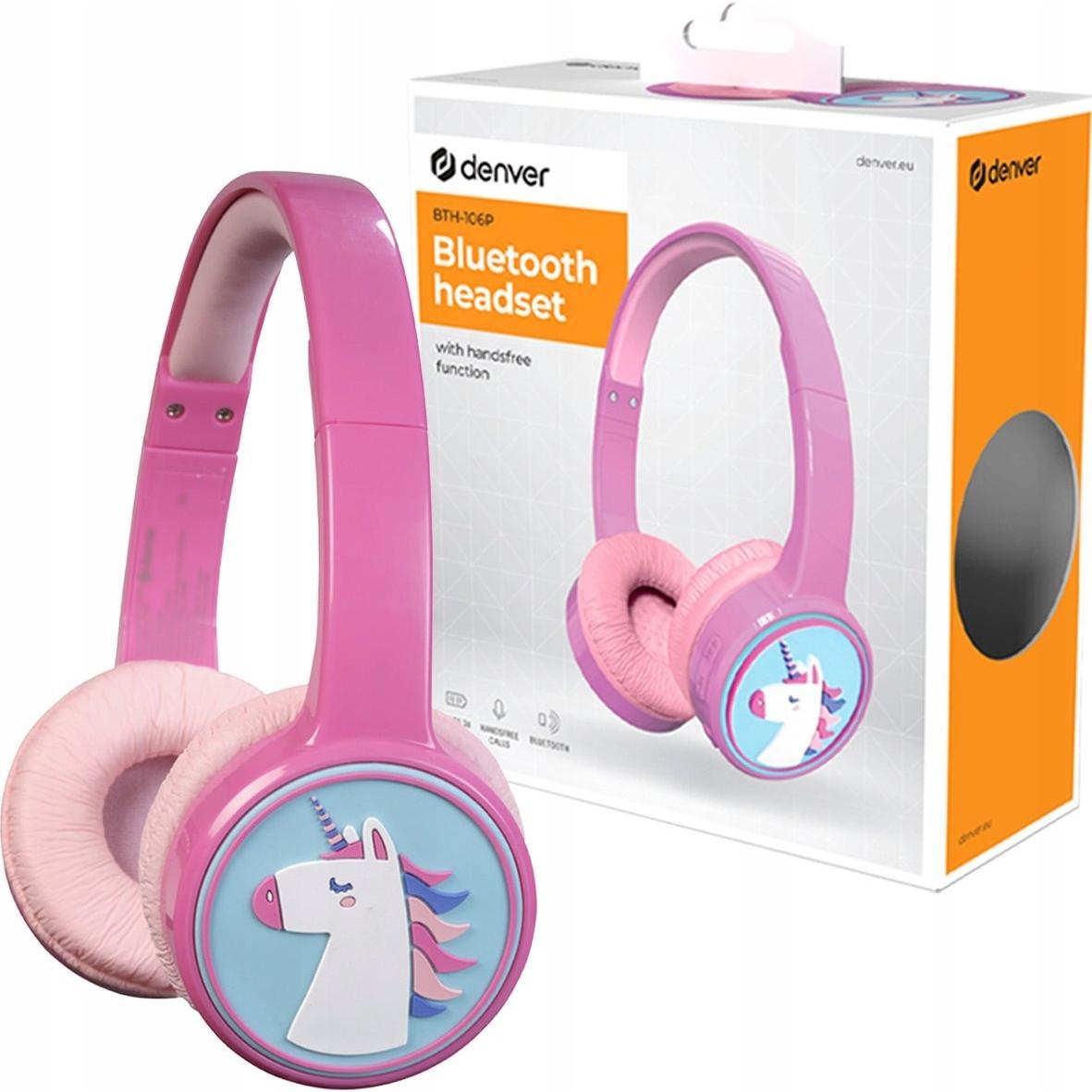 Thumbnail - Denver BTH-106P Kinder BT Over-Ear Headset pink