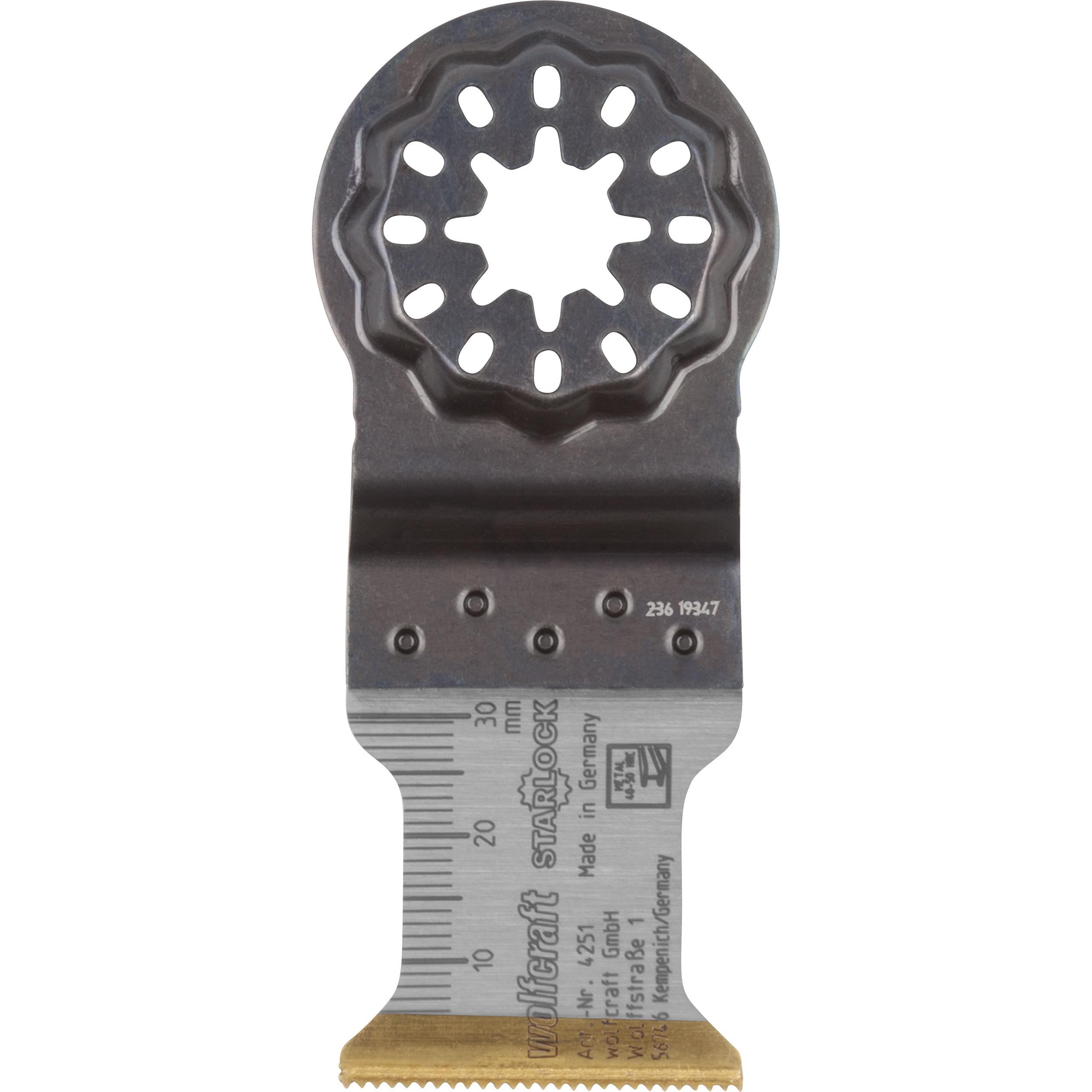 wolfcraft, Sägeblatt, Tauchsägeblatt „Expert“ HM TiN, STARLOCK-Aufnahme, Aluminium, Edelstahl, 32 mm