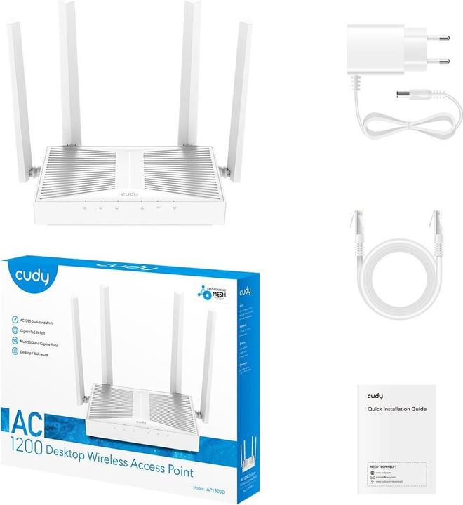 Actual product image Cudy AC1300 Wireless Desktop Access Point (867 Mbit/s)