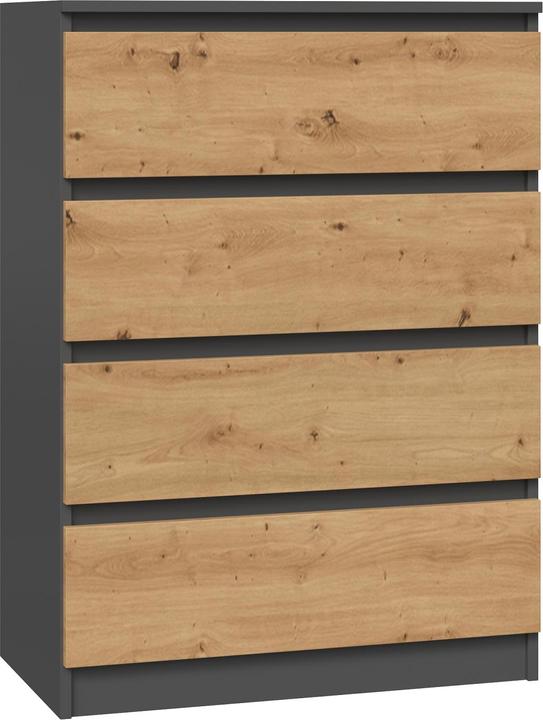 Image du produit Topeshop M4 ANTRACYT/ARTISAN Commode (70 x 40 x 97 cm)