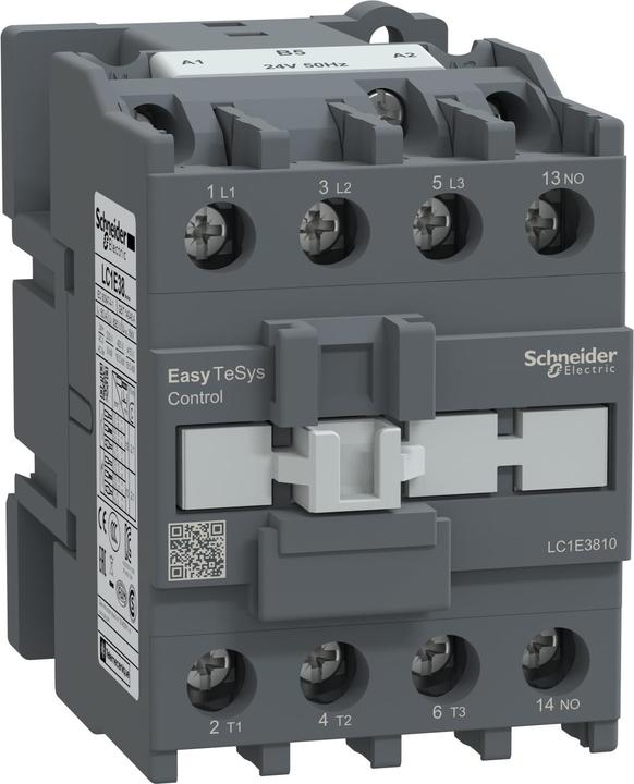 Actual product image Schneider Easy TeSys power contactor 3P 38A 1NO 24V AC 50Hz LC1E3810B5