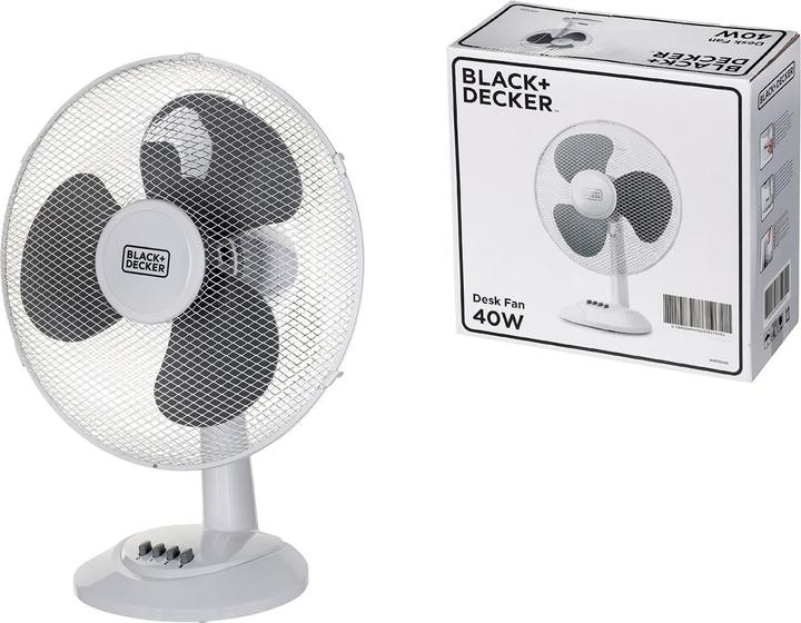 Actual product image Black & Decker Black+Decker BXEFD42E Table Fan BXDF42E, 40, Plastic White (54 dB)