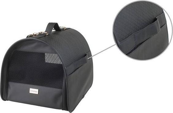 Produktbild amiplay TRANSPORT BOXNEW YORK M 42X26X26CM BLAC (Hund, Katze, Atmungsaktiv, Faltbar)