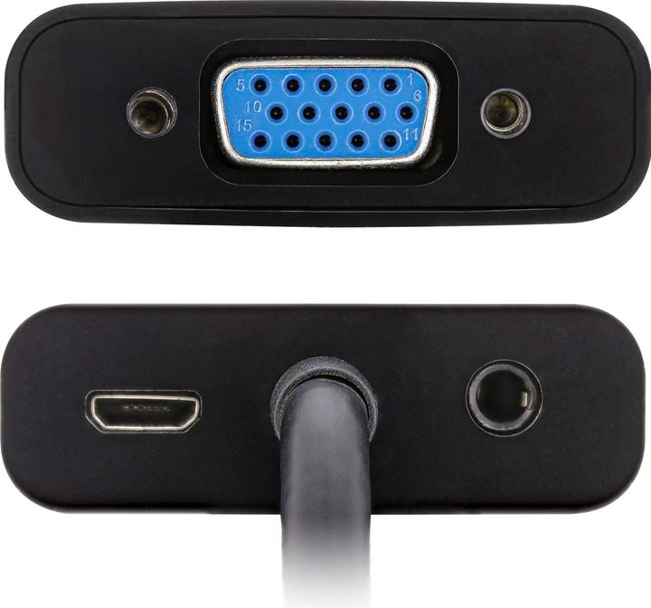 Produktbild InLine ® Dongle Konverter HDMI zu VGA, mit Audio, Eingang HDMI, Ausgang VGA und Stereo Audio