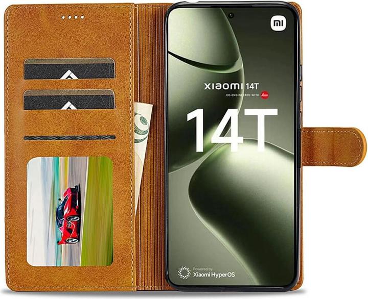 Produktbild LC.Imeeke Xiaomi 14T - Leder Etui Hülle (Xiaomi 14T)