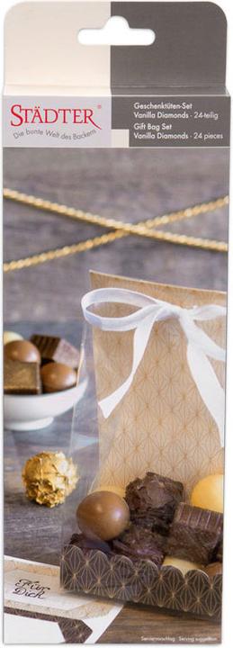 Image du produit Städter Set de pochettes cadeaux "Vanilla Diamonds", 24 pièces (Coffret cadeau, 24 x)