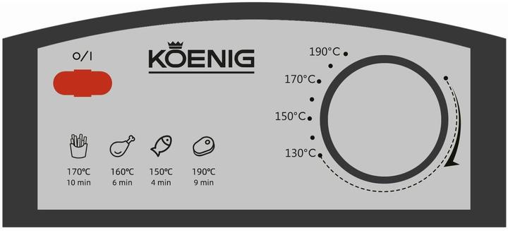 Actual product image Koenig Cold zone deep fryer Inox