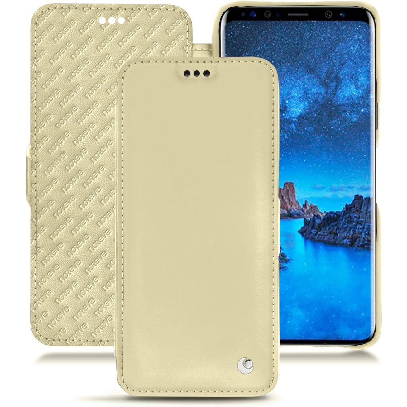 Thumbnail - Noreve Lederschutzhülle horizontal (Samsung Galaxy S9), Smartphone Hülle, Beige