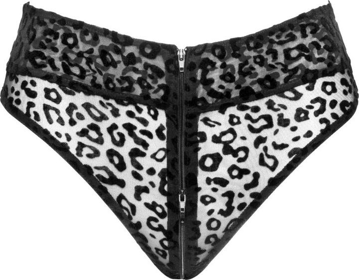Produktbild Noir Handmade Panty aus Leopardenflock (L)