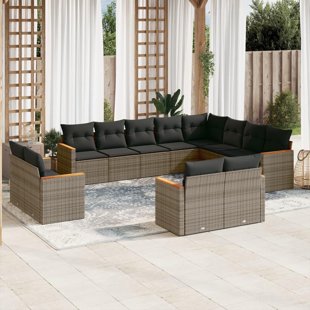 Thumbnail - VidaXL, Gartenlounge, 10-tlg. Garten-Lounge-Set mit Kissen