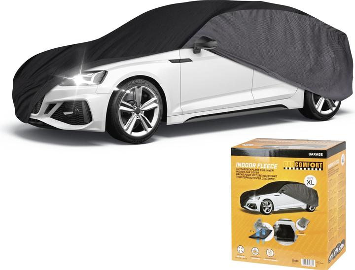 Produktbild CarComfort Autoplane Indoor Fleece, PKW-Abdeckplane Gröe XL grau/schwarz