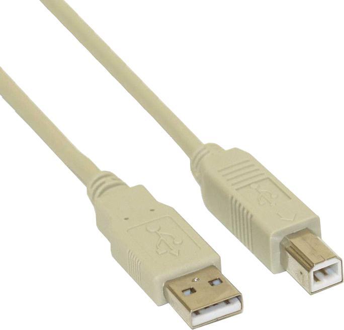 Produktbild InLine USB 2.0 Kabel, A an B (3 m, USB 2.0)