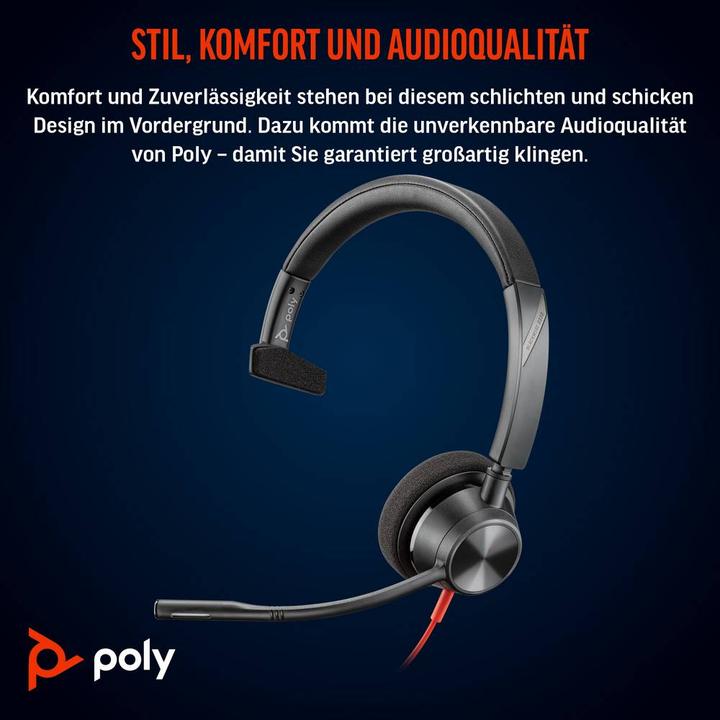 Produktbild Poly HP Blackwire 3310-M Microsoft Teams Certified USB-C Headset, 207 g (Kabelgebunden, USB-C, Microsoft Teams)
