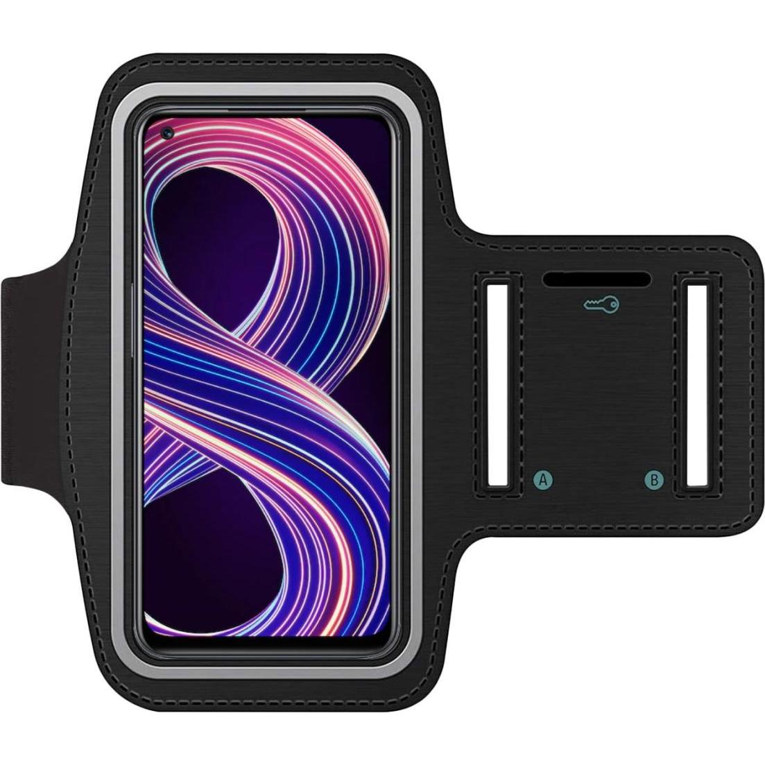 SmartFitness Realme 8 5G Handy Sport Armband, Smartphone Sportarmband, Schwarz