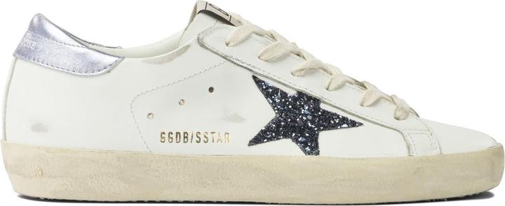 Golden Goose super star leather sneakers black and white (40)