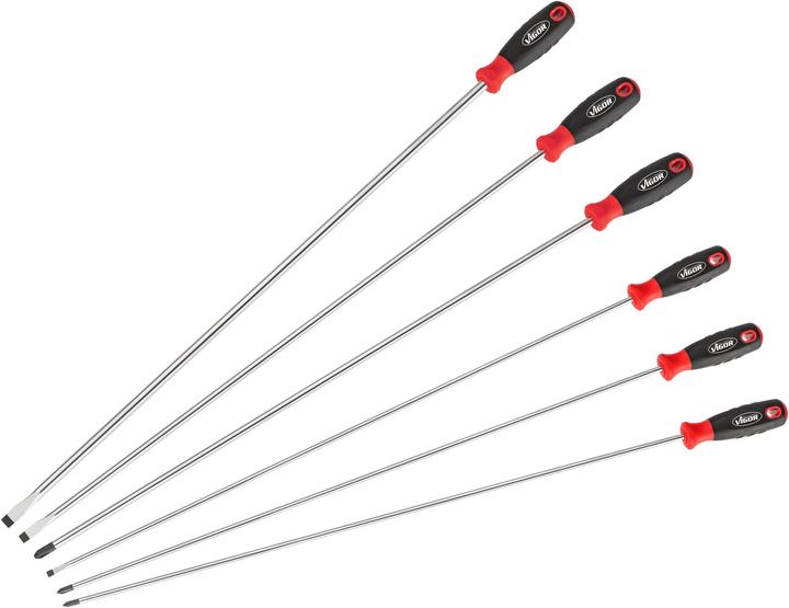Produktbild Vigor Schraubendreher Satz ∙ extra lang ∙ V4432/6 ∙ Schlitz Profil, Kreuzschlitz Profil PH ∙ 600 mm…