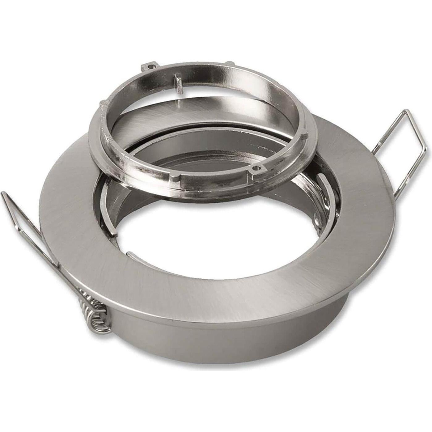 Isoled, Zubehör Beleuchtung, Einbaurahmen rund, Lochausschnitt 68mm, Alu Nickel-Satin, für GU10/MR16 Spots