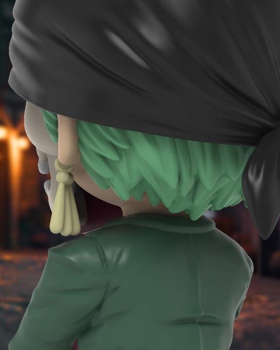 Actual product image Mighty Jaxx One Piece XXRAY Figure FHD Wanted Series - Zoro 15 cm